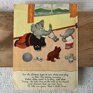 Original 1938 Babar Illustration — NOT a reproduction